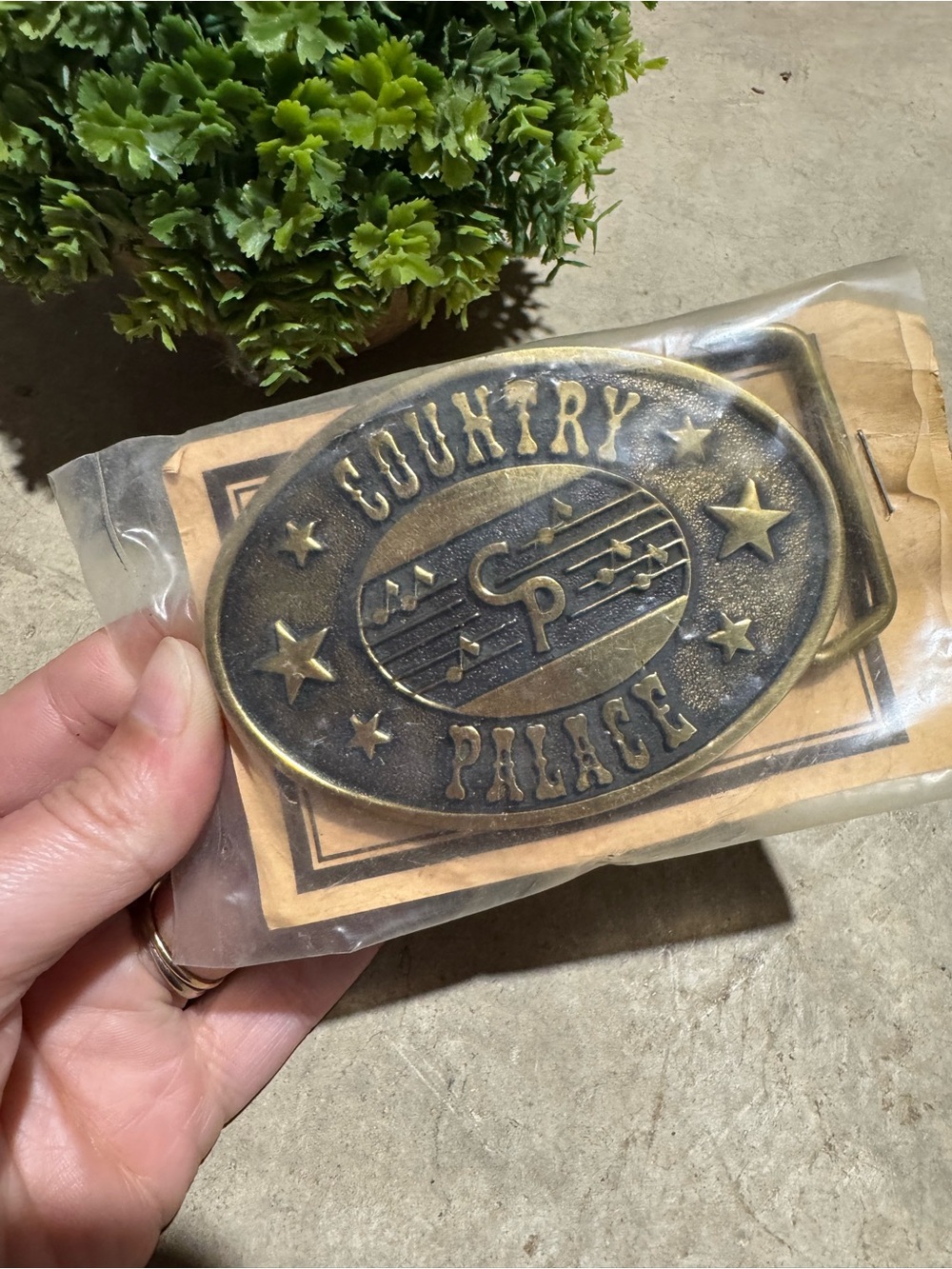 Country Palace NEW Vintage Solid Brass Belt Buckle Made In USA Western Cowboy